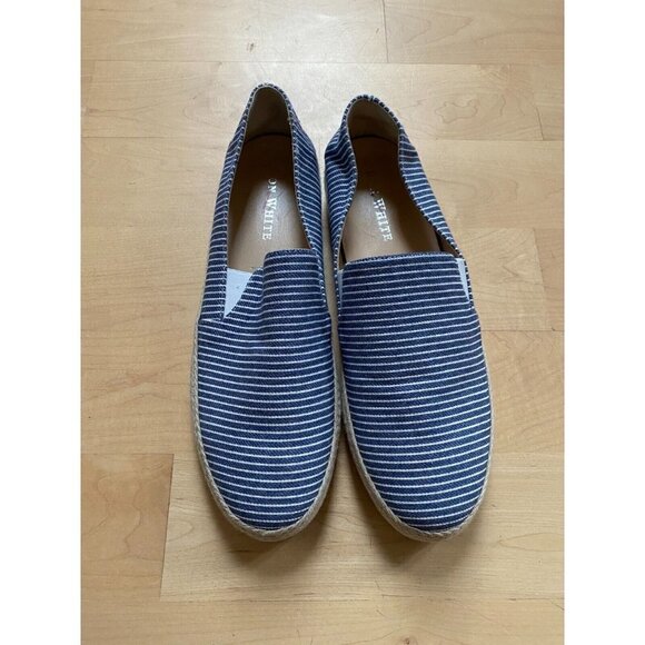 RON White Women Blue Striped "Delilah" Espadrille Loafer - Picture 2 of 7